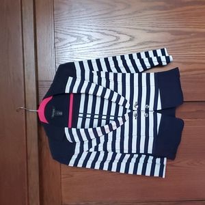 Navy and White Striped WHBM Jacket